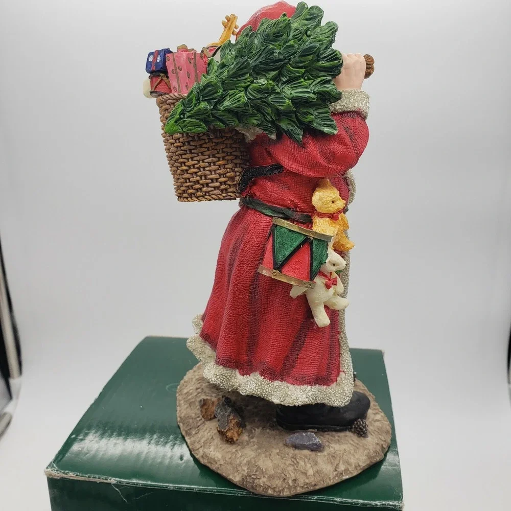 Holiday Lane Poly Resin Woodland Santa W/ Tree‎ Christmas 8